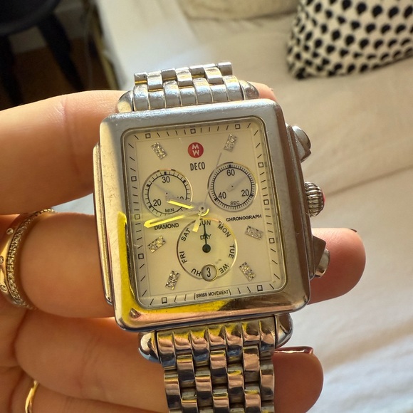 Michele Silver Deco Diamond watch - Picture 10 of 10